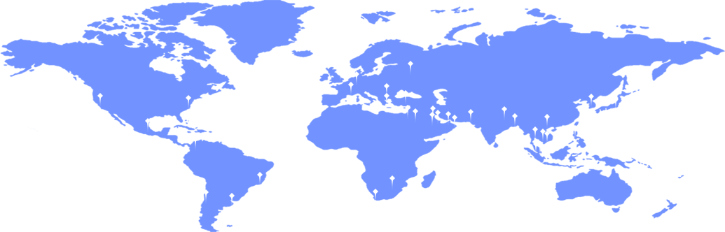 Global Network Node Distribution Map